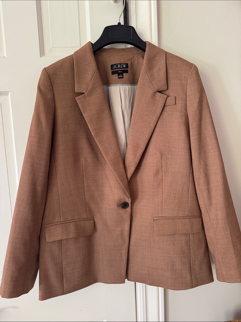 J. Crew Tan Single-Button Women's Blazer